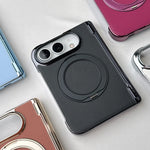 Leather Shockproof MagSafe Case with 360° Rotating Ring Stand for iPhone Duo