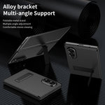 Leather Grain Flip Folio Case with Magnetic Closure for Samsung Galaxy Z Fold 8