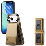 Multi-Functional Twill Weave Leather Wallet Case with Up-Down Opening & RFID Protection for iPhone 17 Series