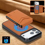 Shockproof Leather MagSafe Case with Detachable Wallet Pouch for iPhone 18 Series