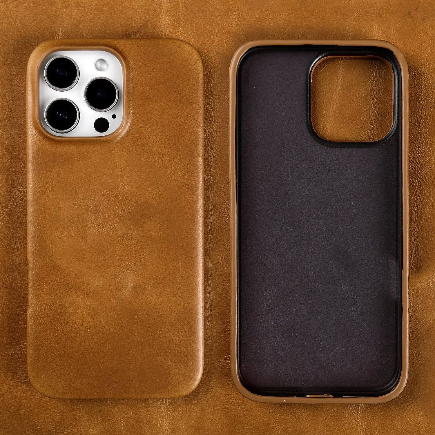 Classic Retro Genuine Leather Case for iPhone 16 Series