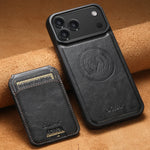 iPhone 17 Series MagSafe Leather Case with Detachable Card Sloth
