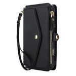 Detachable MagSafe Leather Crossbody Case with Zippered Flip Wallet & Card Slot for iPhone 17 Series