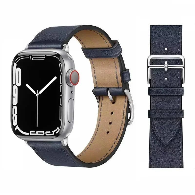 Premium Classic Leather Watch Strap for Apple Watch