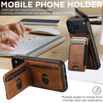 iPhone 17 Series Leather Wallet Case with Elastic Card Slot