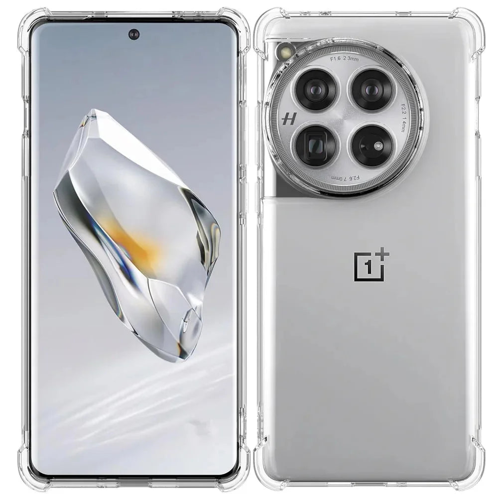 Clear Shock-Absorbing Silicone Bumper Case for OnePlus 12
