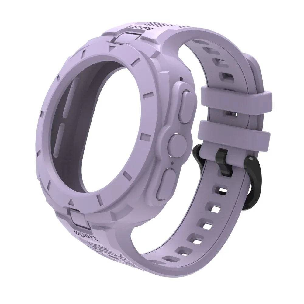 Breathable Silicone Strap with Protective Case for Samsung Galaxy Watch Ultra
