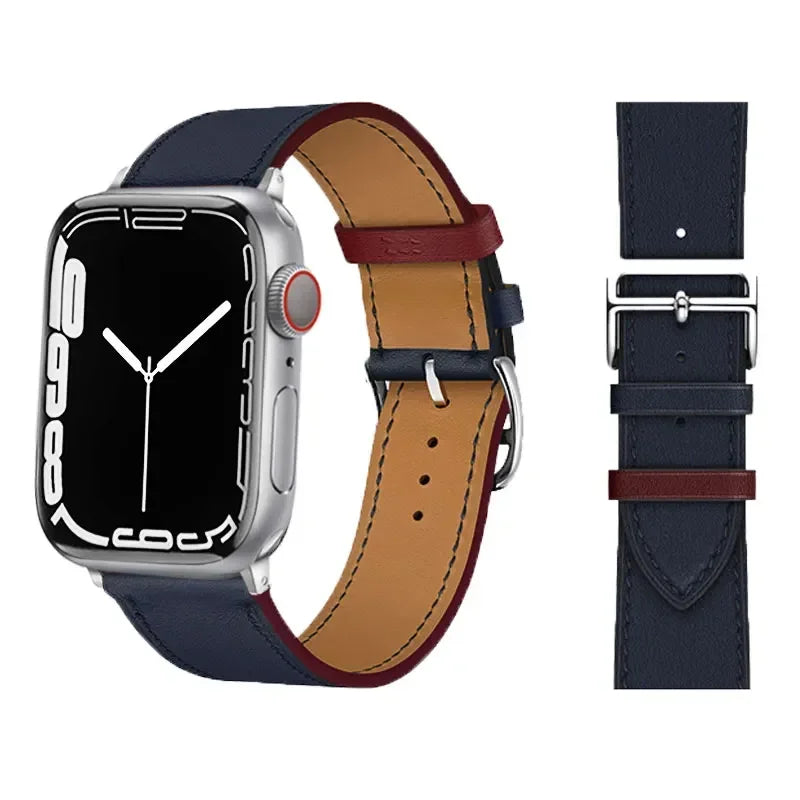 Premium Classic Leather Watch Strap for Apple Watch