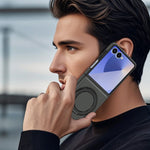 Samsung Galaxy Z Flip 7 Magnetic Phone Case with Built-in Ring Kickstand