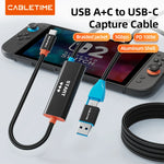 CABLETIME USB 3.0 Video Capture Cable with 100W PD Power Delivery
