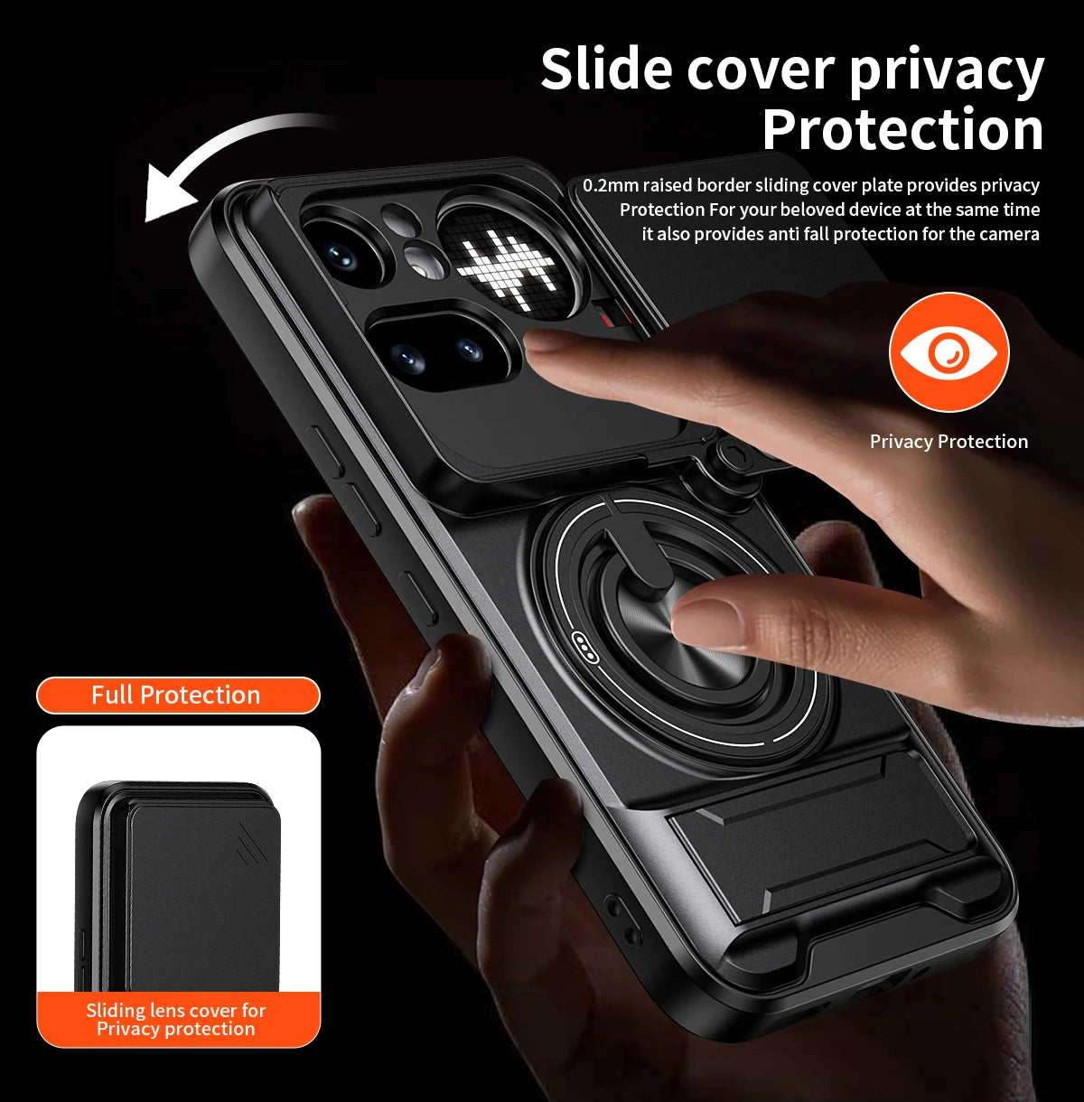 Nothing Phone 4a Hard Shell Magnetic Case with Lens Slide Cover