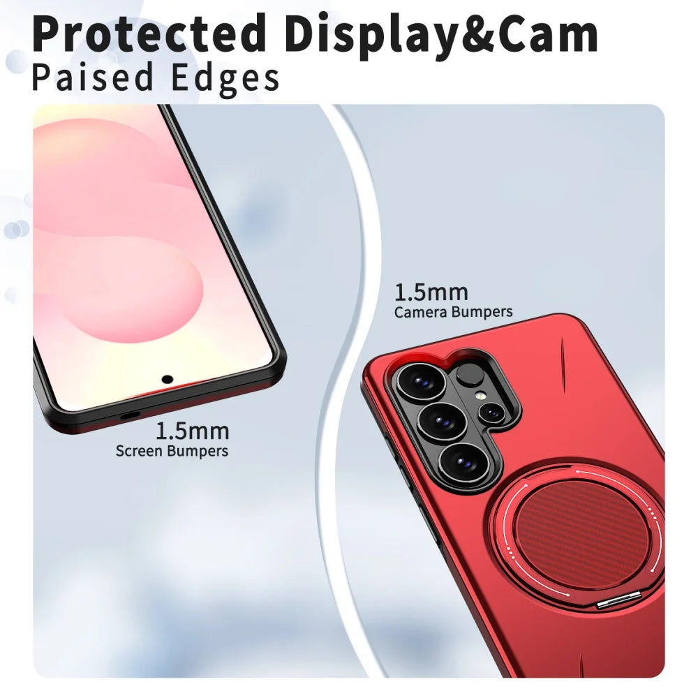 Shockproof Armor Case with Magnetic Ring Holder for Samsung Galaxy S26 Series