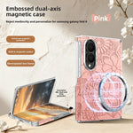 Luxury Magnetic Embossed Leather Case for Samsung Galaxy Z Fold 8