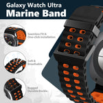 Two-Color Marine Silicone Band for Samsung Galaxy Watch Ultra and Samsung Galaxy Watch Ultra (2025)