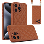iPhone 15 Series Leather Crossbody Phone Case