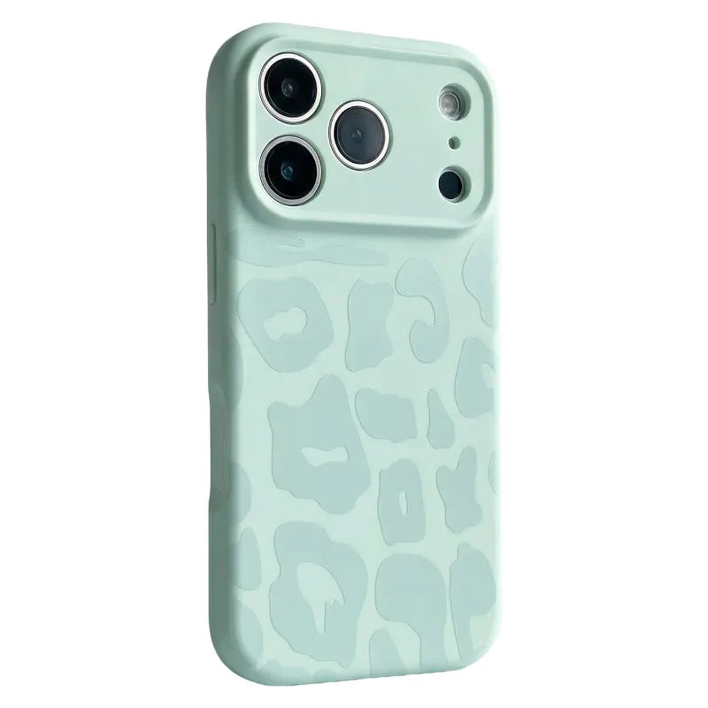 Frosted Leopard Print Silicone Case for iPhone 17 Series