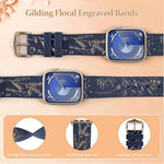 Elegant Glossy Floral Strap for Apple Watch