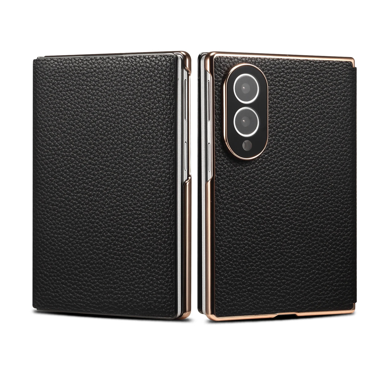 Genuine Cowhide Leather Flip Case with Card Slot for Samsung Galaxy Z Fold 8