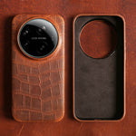 Genuine Leather Bumper Case with Raised Camera Ring for Xiaomi 17 Series