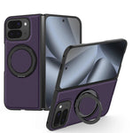 Carbon Fiber Open-Back Case with Rotating Magnetic Ring Stand for Pixel 10 Pro Fold