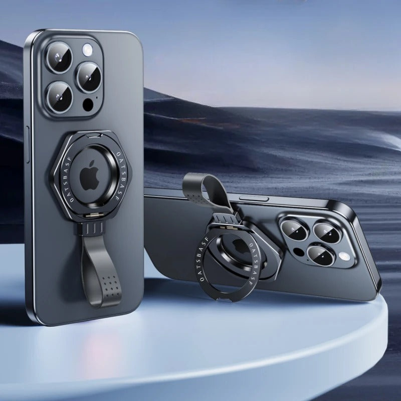 360° Rotating Magnetic Phone Holder with Silicone Lanyard