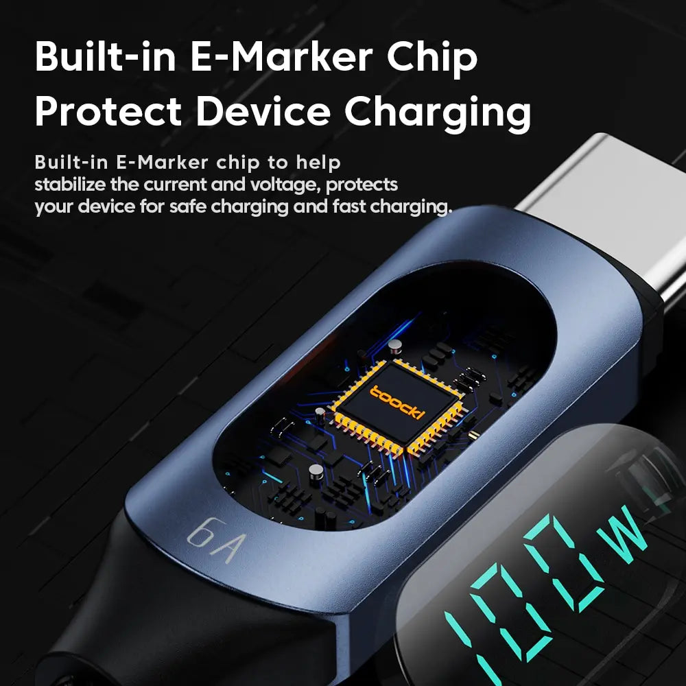 Toocki 100W USB-C Cable With OLED Power Display