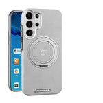 Shockproof Leather Case with 360° Rotating Magnetic Kickstand for Samsung Galaxy S25 Series