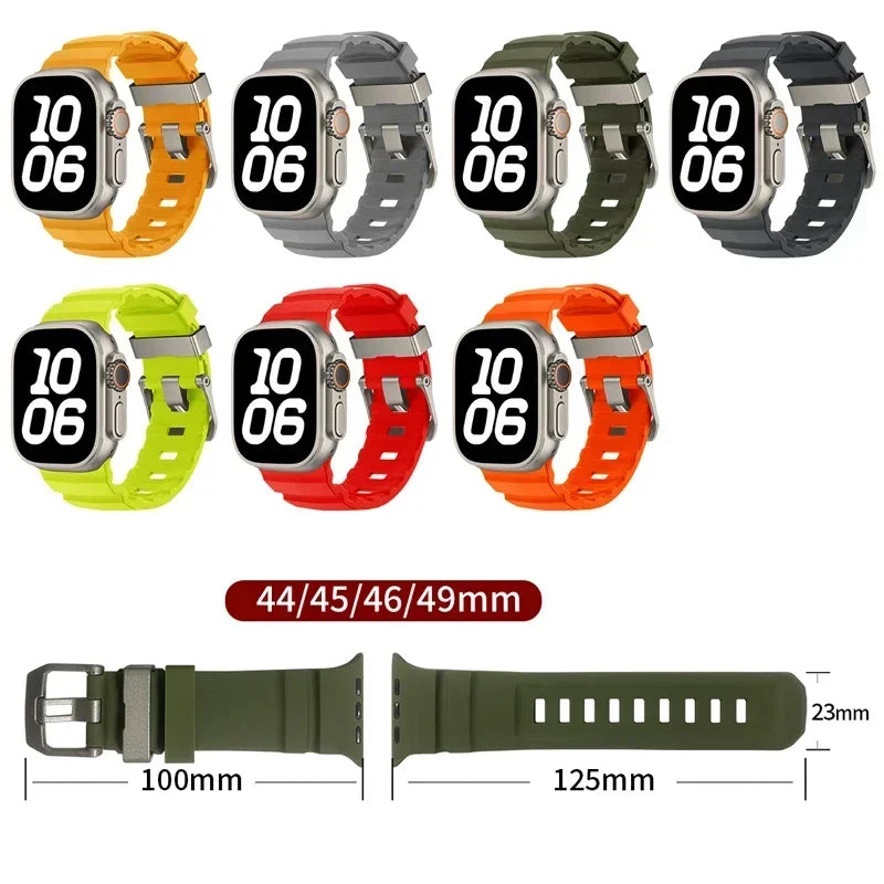 Durable Silicone Sport Strap for Apple Watch
