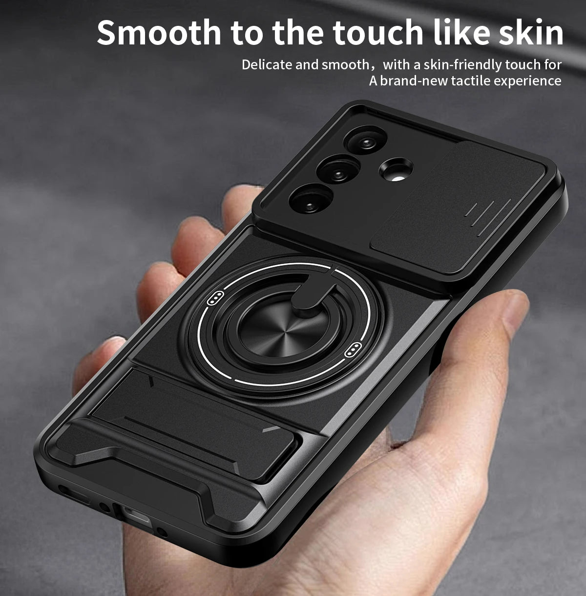 Samsung Galaxy A27 Armor Case with Slide Camera Lens Cover