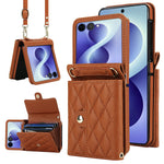 Crossbody Leather Wallet Case with Card Holder for Samsung Galaxy Z Flip 8
