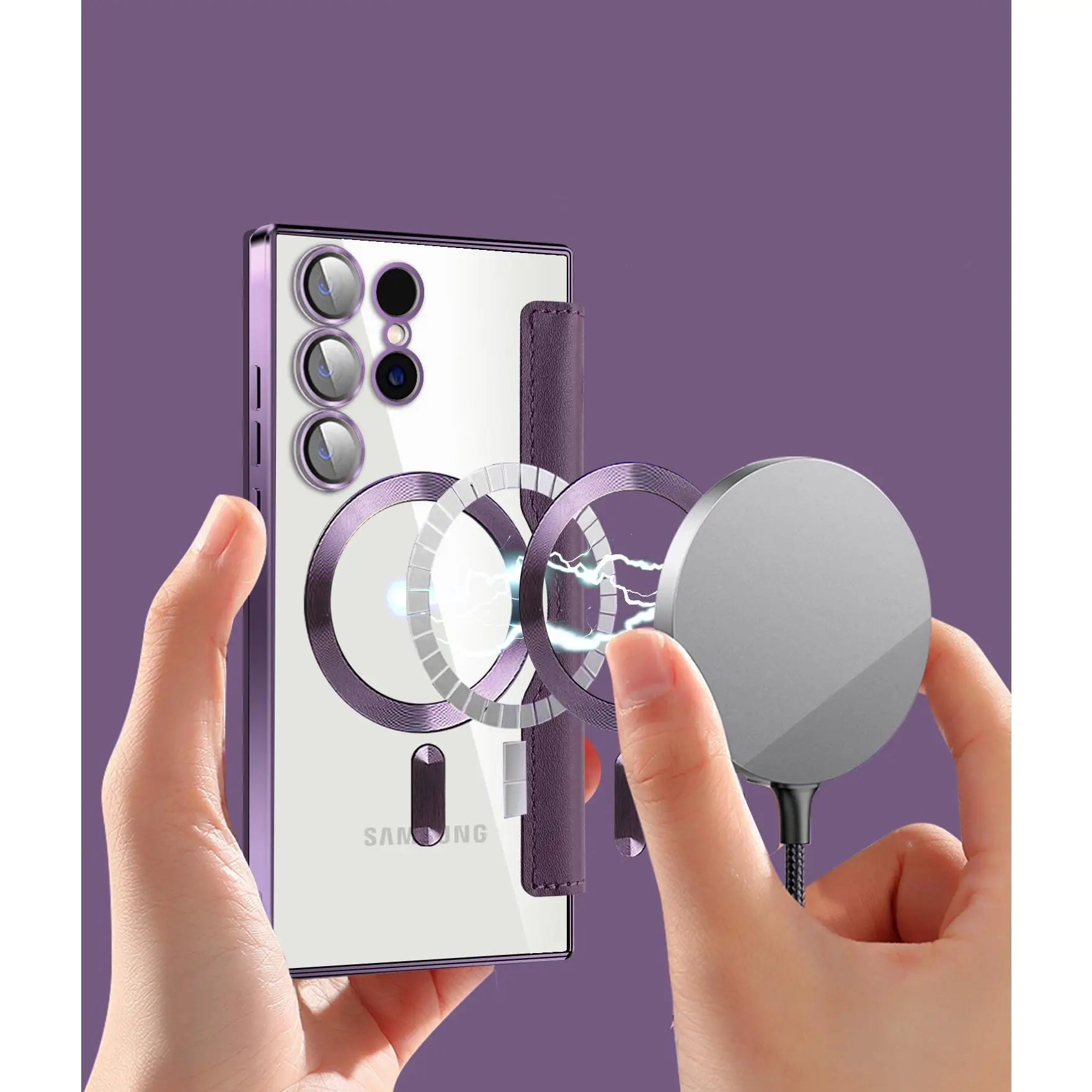 Protective Flip Magnetic Leather Case for Samsung Galaxy S24 Ultra