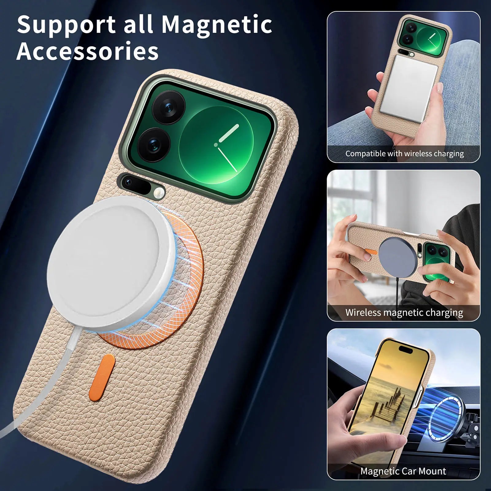 Business Lychee Grain Leather Case for Xiaomi 17 Series