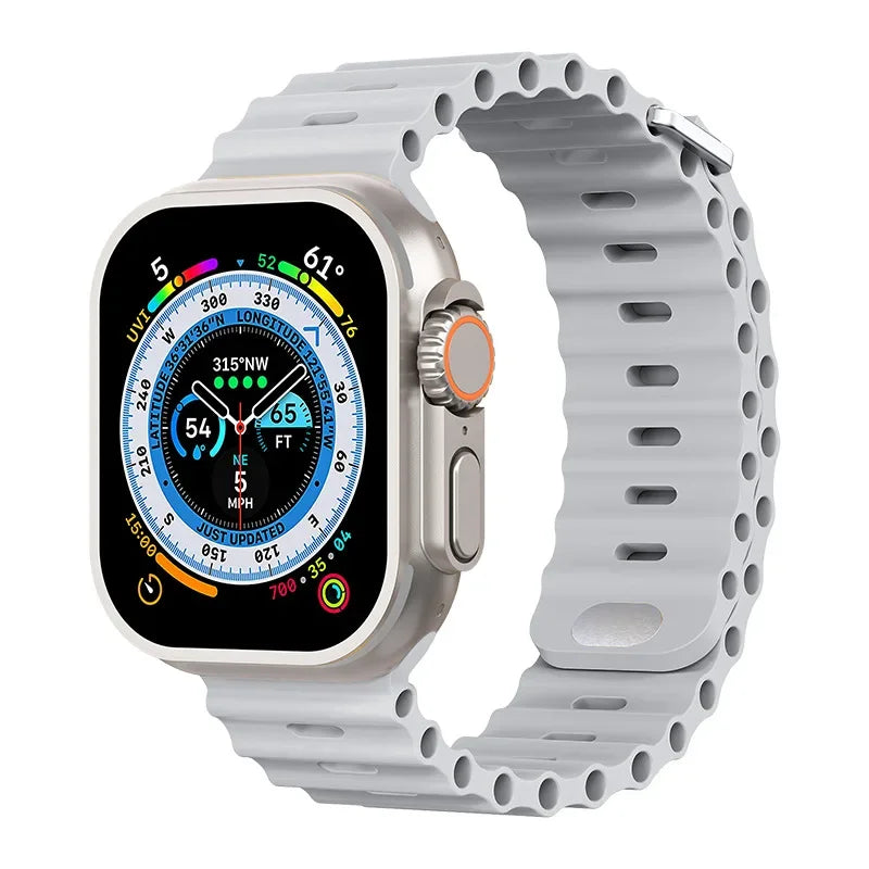 Soft-Touch Ocean Silicone Sport Band for Apple Watch