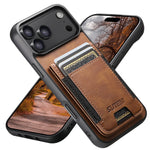 iPhone 17 Series Leather Wallet Case with Elastic Card Slot