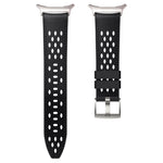 Breathable Perforated Leather Watch Band for Samsung Galaxy Watch 9
