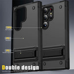 Rugged Armor Case with Kickstand for Samsung Galaxy S25 Series