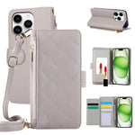 Crossbody Leather Wallet Case with Card Holder for iPhone 15 Series