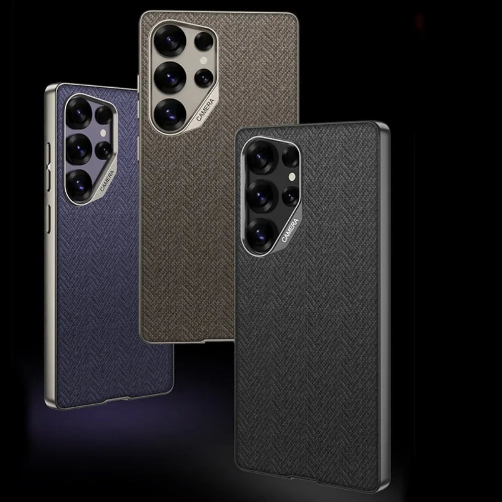 Nylon Leather Hard Shell Case for Samsung Galaxy S25 Ultra