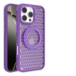 Luxury Heat-Resistant Mesh MagSafe Case with Ring Stand for iPhone 16 Series