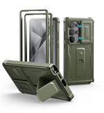 Military-Grade Protection Rugged Case with Camera Cover & Built-In Screen Protector for Samsung Galaxy S25 Ultra