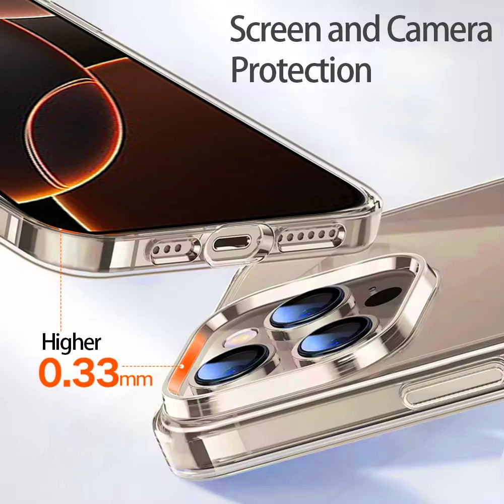 Ultra-Thin Soft Transparent Silicone Case for iPhone 16 Series