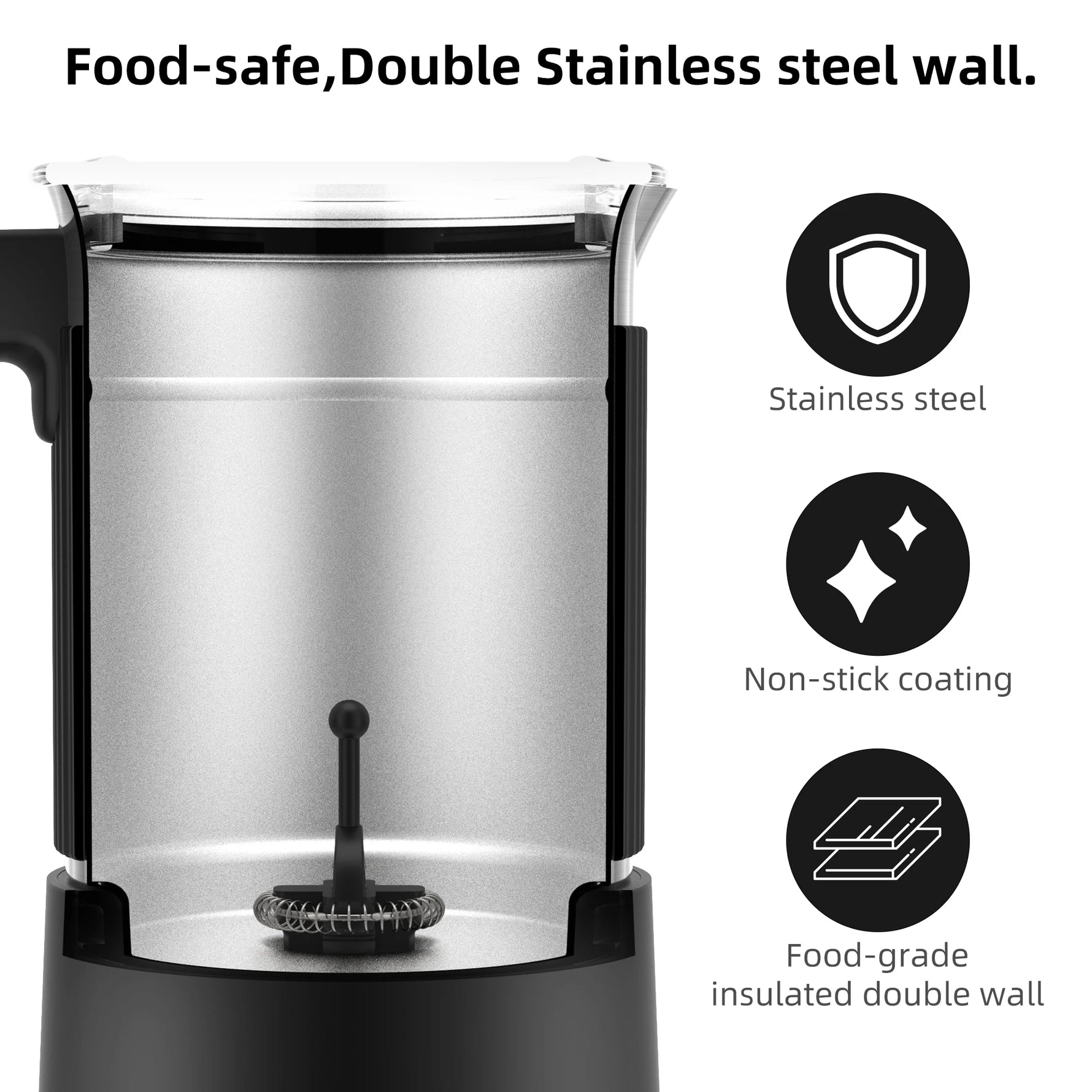 BioloMix 5-in-1 Automatic Milk Frother and Hot Chocolate Maker