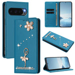 Cute Diamond Wallet Flip Case with Card Slot and Stand for Google Pixel 9 Series