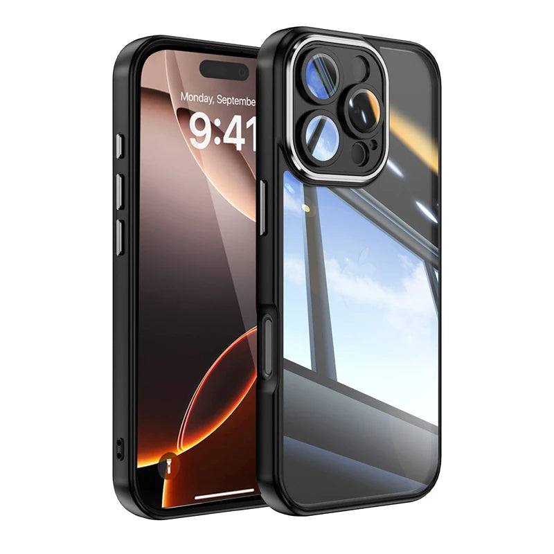 Acrylic Clear Shockproof Case with Camera Protector for iPhone 15 Series