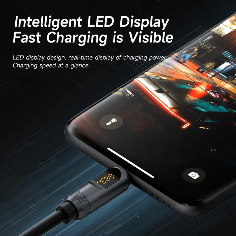 Hagibis USB-C to USB-C Cable with LED Display