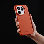 Premium Genuine Leather Case for OPPO Find X9 / X9 Pro