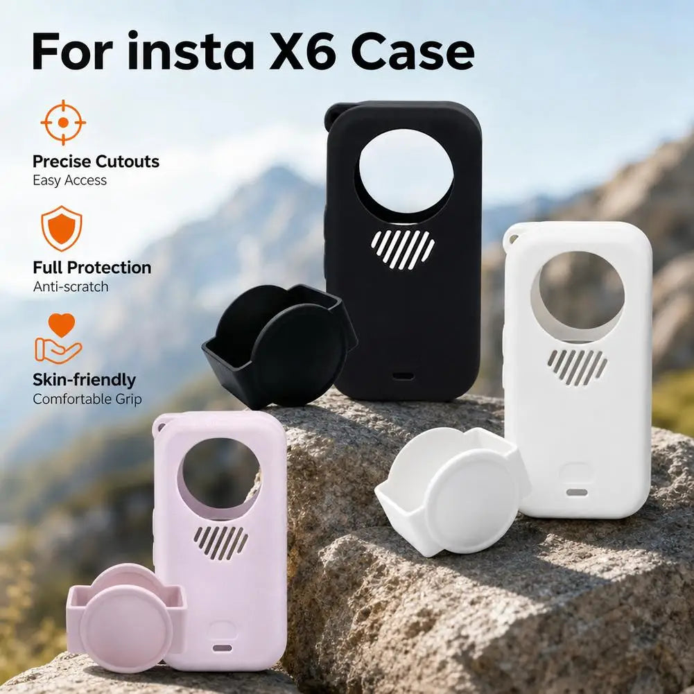 Full-Body Silicone Shock-Absorbing Case For Insta360 X6