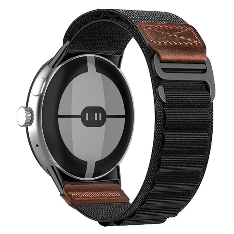 Breathable Nylon and Leather Band for Google Pixel Watch 3