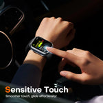 2-Pack Tempered Glass Case Screen Protector for Apple Watch