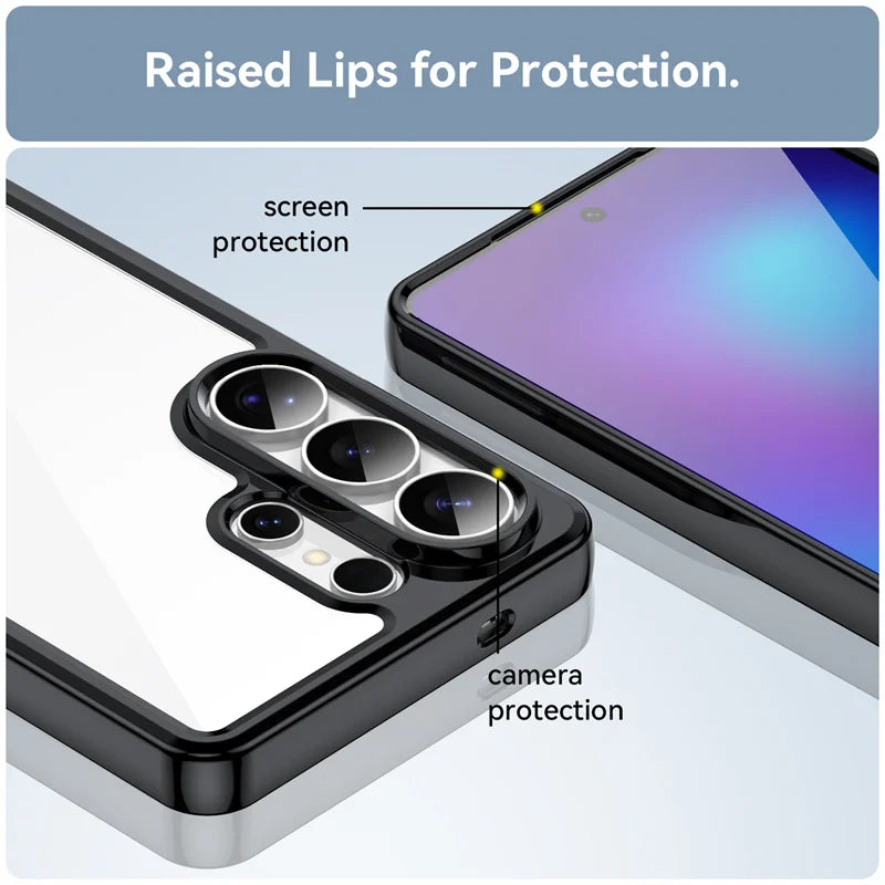 Clear TPU Transparent Back Bumper Case for Samsung Galaxy S26 Series